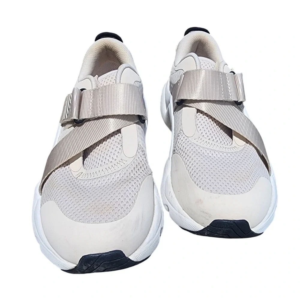 Sorel Kinetic Impact Strap Cream Black Scalloped Sole Sneakers Shoes